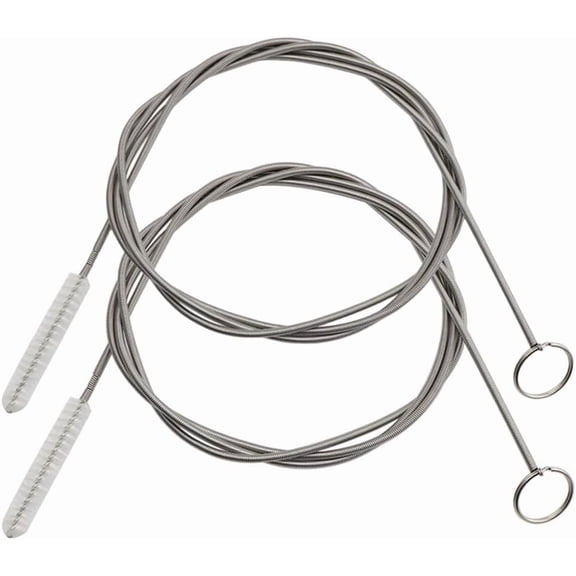 Extra Long Pipe Tube Cleaner Fridge Drain Pipe Dredging Tool Flexible Drain Brush Skinny Tube Spiral Cleaning Brush Drinking Straw Cleaner Brush Nylon Spring Aquarium Filter Brush 155CM (2)