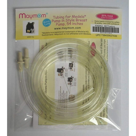 Extra Long Replacement Tubing for Medela Pump in Style and New Pump in Style Advanced Breast Pump - BPA FREE, (1 Retail Package Contain 2 Tubes), 54 Inches Long