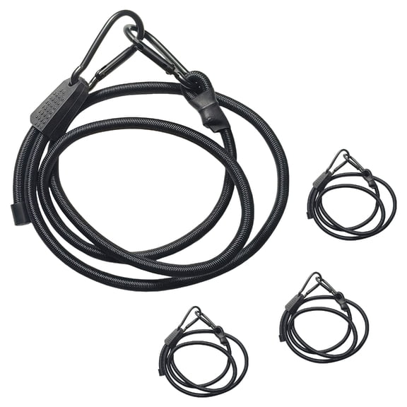 Extra Long Rubber Bungee Cords Strong Stretchable Tie Down Straps Upgrades 4pcs for Bikes Trucks Roof Rack Securing
