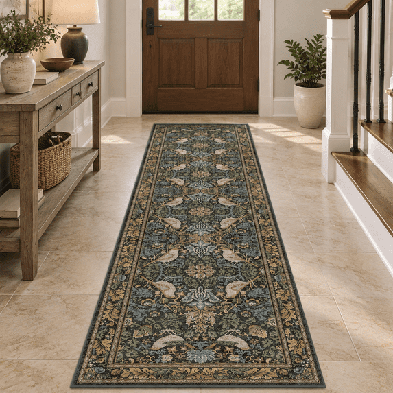 Linken Roo Extra Long Runner Rugs For Hallways - Farmhouse 2x10 Runners Kitchen ...