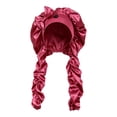 thumbnail image 1 of Extra Long Satin Bonnet for Braids Dreadlocks Curly Hair Large Silk Sleep Cap Adjustable Soft Hair Protection Wrap for Women Night Sleeping, 1 of 5