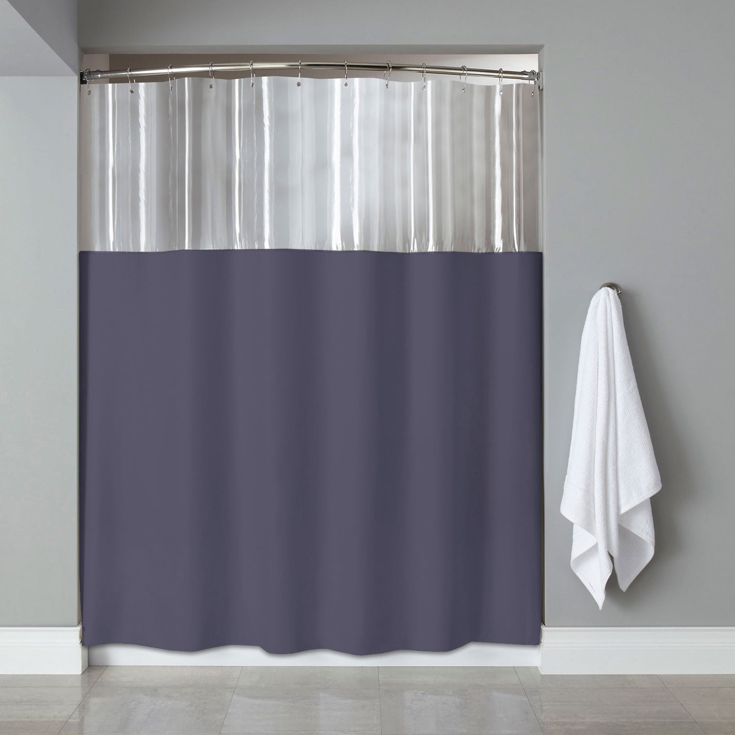 Antibacterial-microbial Mildew-resistant 'See Through Top' Ivory Shower  Curtain - Bed Bath & Beyond - 10745867