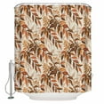 thumbnail image 1 of Extra Long Shower Curtain 72x84 Inch, Autumn Leaves Shower Curtain Waterproof Bathroom Decor Fall Vintage Rustic Botanical Burlap Fabric Bath Curtain Set Accessories with Hooks, 1 of 6