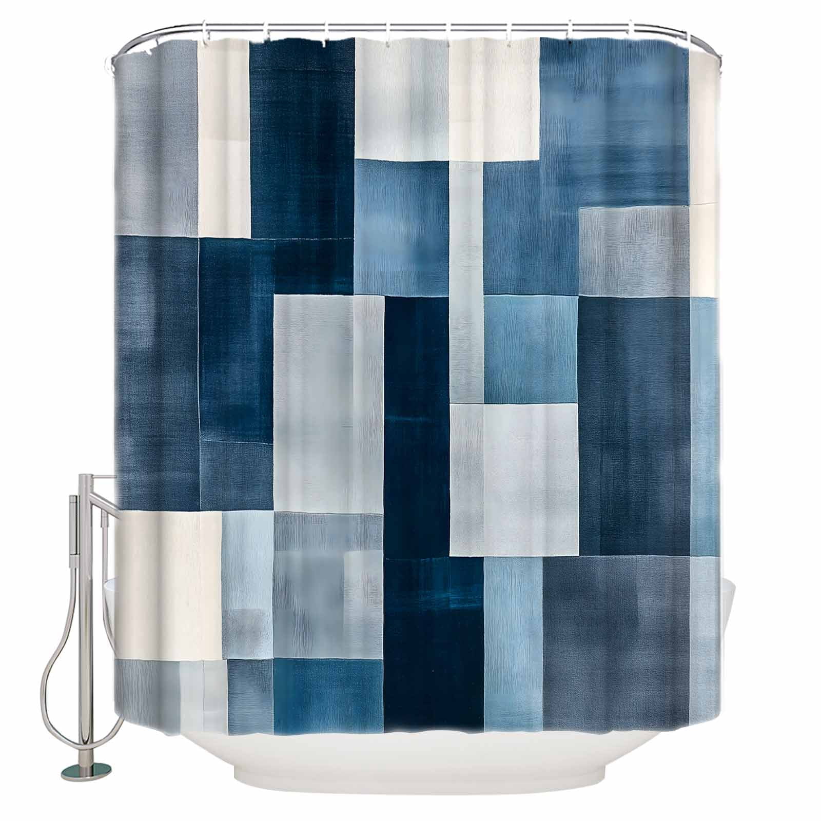 Gray Blue Shower Curtainnull
