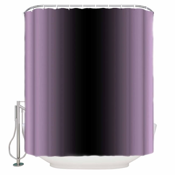 Extra Long Shower Curtain 72x84 Inch, Purple Black Ombre Shower Curtain Waterproof Bathroom Decor Modern Gradient Abstract Art Fabric Bath Curtain Set Accessories with Hooks