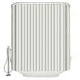 thumbnail image 1 of Extra Long Shower Curtain 72x84 Inch, Sage Green Striped Shower Curtain Waterproof Bathroom Decor Sage Green White Stripes Farmhouse Fabric Bath Curtain Set Accessories with Hooks, 1 of 6