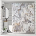 thumbnail image 1 of Extra Long Shower Curtain 72x84 inch Length, Marble Fabric Shower Curtain Set for Bathroom, Water Resistant Polyester Fabric Washable Machine Washable, 1 of 5