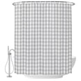 thumbnail image 1 of Extra Long Shower Curtain 72x96 Inch, Buffalo Plaid Shower Curtain Waterproof Bathroom Decor, Farmhouse Grey Checkered Vintage Rustic Fabric Bath Curtain Set Accessories with Hooks, 1 of 7