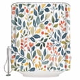 thumbnail image 1 of Extra Long Shower Curtain 72x96 Inch, Colorful Botanical Shower Curtain Waterproof Bathroom Decor Spring Summer Leaf Floral Pastoral Fabric Bath Curtain Set Accessories with Hooks, 1 of 6