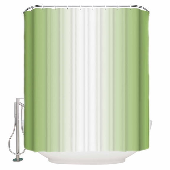 Extra Long Shower Curtain 72x96 Inch, Dark Sea Green Ombre Shower Curtain Waterproof Bathroom Decor Modern Gradient Abstract Art Fabric Bath Curtain Set Accessories with Hooks
