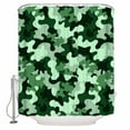 thumbnail image 1 of Extra Long Shower Curtain 72x96 Inch, Green Ombre Shower Curtain Waterproof Bathroom Decor Modern Simple Gradient Abstract Texture Fabric Bath Curtain Set Accessories with Hooks, 1 of 6