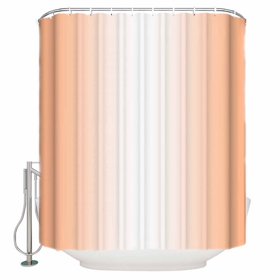 Extra Long Shower Curtain 72x96 Inch, LightSalmon Ombre Shower Curtain Waterproof Bathroom Decor Modern Gradient Abstract Art Fabric Bath Curtain Set Accessories with Hooks
