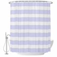 thumbnail image 1 of Extra Long Shower Curtain 72x96 Inch, Purple Striped Shower Curtain Waterproof Bathroom Decor, Modern Classic Horizontal Stripes Fabric Bath Curtain Set Accessories with Hooks, 1 of 7