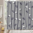 thumbnail image 1 of Extra Long Shower Curtain 84 inch Length, Modern Minimalist Shower Curtain Set for Bathroom, Water Resistant Polyester Fabric Machine Washable, 1 of 6
