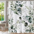 thumbnail image 1 of Extra Long Shower Curtain,Green Shower Curtains for Bathroom Watercolor Leaf Shower Curtain Plants,Eucalyptus Shower Curtains Bathroom Curtain Sage Shower Curtain 72x84 Inch with Hooks, 1 of 6