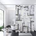thumbnail image 1 of Extra Long Shower Curtain Liner 72 x 84,Dove Gray Modern 84 inch Shower Curtain Set with Hooks,Geometric XL Shower Curtain for Bathroom Decor,Washable Fabric Shower Curtain,Light Gray, 1 of 5