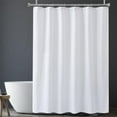 Extra Long Shower Curtain Liner Washable, 72 x 96 Inches, Fabric White