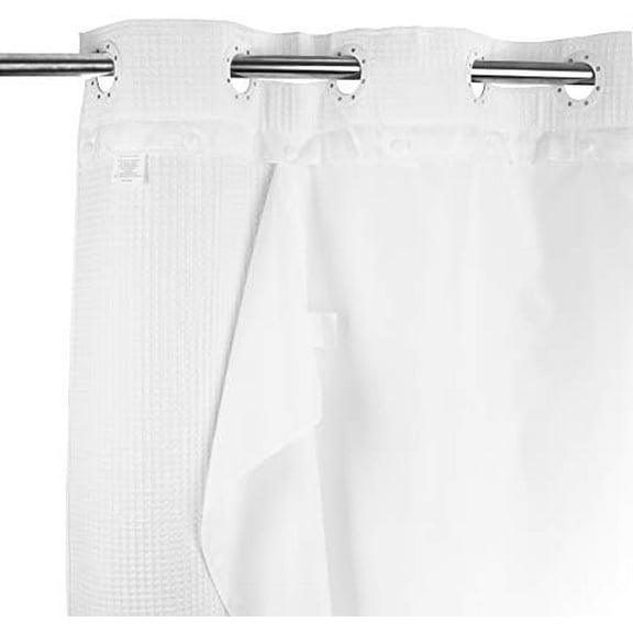 Extra Long Snap in Shower Curtain Liner Replacement, with Magnets (70 x 81, Fabric)$$Home Decor, Kitchen, & Other