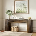 thumbnail image 1 of Extra Long Sofa Console Table for Entryway Living Room, 71-Inch Farmhouse Wood Behind Couch Table, Rectangular Accent Console with Wooden Double Base for Hallway Foyer Entrance, Rustic Brown, 1 of 7