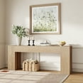 thumbnail image 1 of Extra Long Sofa Console Table for Entryway Living Room, 78-Inch Farmhouse Wood Behind Couch Table, Rectangular Accent Console with Wooden Double Base for Hallway Foyer Entrance, Light Oak, 1 of 7