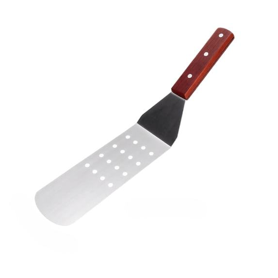 Extra Long Stainless Steel Frying Spatula, with Wooden Handle Large Metal Turner for Wok Griddle Cooking