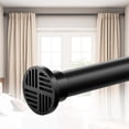 thumbnail image 1 of Extra Long Tension Curtain Rod No Drill by , 82–123 Inch Heavy Duty Tension Rod with Lock-In Stability, Spring-Loaded Non-Slip Secure Hold for Shower, Window, Patio, 1.26'' Diameter, Black, 1 of 15