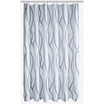 thumbnail image 1 of Extra Long Textured Fabric Shower Curtain 72 Inch Width by 84 Inch Length, Dark Grey Printed Dancing Bathroom Curtains Machine Washable, 1 of 6