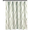 thumbnail image 1 of Extra Long Textured Fabric Shower Curtain 72 Inches Width by 84 Inches Length, Sage Printed Dancing Bathroom Curtains Machine Washable, 1 of 5