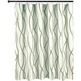 thumbnail image 1 of Extra Long Textured Fabric Shower Curtain 72 Inches Width by 84 Inches Length, Sage Printed Dancing Bathroom Curtains Machine Washable, 1 of 6