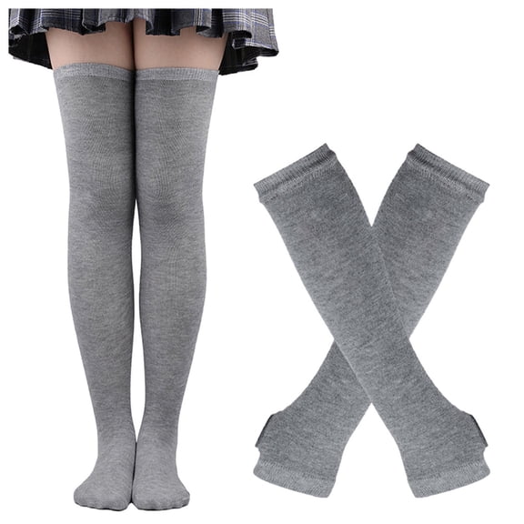 Extra Long Thermal Knit Over The Knee Socks For Winter Warmth Extreme Cold Weather Stretchable Soft Cozy Comfort Indoor Outdoor Activities