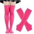 thumbnail image 1 of Extra Long Thermal Knit Over The Knee Socks For Winter Warmth Extreme Cold Weather Stretchable Soft Cozy Comfort Indoor Outdoor Activities, 1 of 3