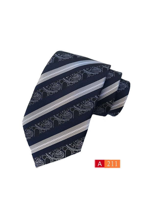 Extra Long Ties for Men Big and Tall Classic Silk Necktie Woven Jacquard Business Wedding Formal Party Stripe Design