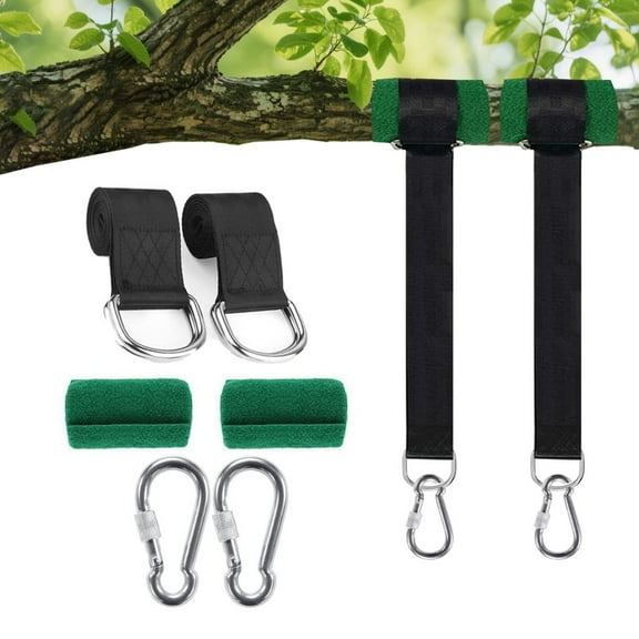 Extra Long Tree Swing Straps Holds, 5FT Tree Swing Hanging Kit with Tree Protector Perfect for Swings & Hammocks, Easy Fast Installatio