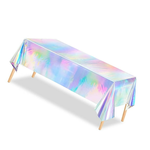 Extra Long Waterproofs Birthday Table Covers Holographics Disposables Party Decoration