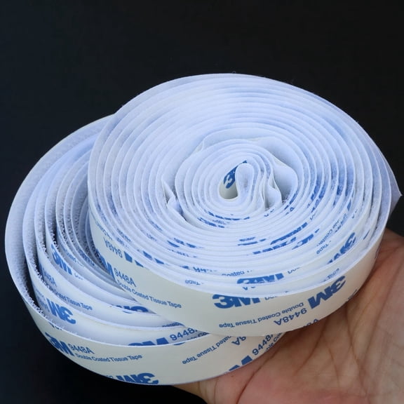 Extra Long White Sticky Back Fastener 3 Meter Roll, Strong Adhesive Hook and Loop for Wall Mounting, DIY Crafts & Halloween Decorations