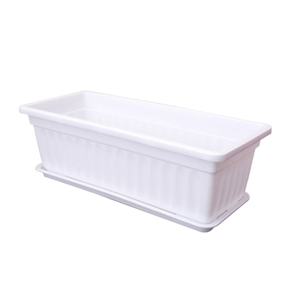 Extra Long Window Sill Planter with Built In Holes and Detachable Tray for Indoor Outdoor Gardening
