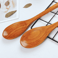 thumbnail image 1 of Extra Long Wooden Spoon, Korean Style Cooking Utensil for Soup, Stirring & Serving, Natural Hardwood Non-Scratch Spoon for Camping & Kitchen Use Clearance!, 1 of 4