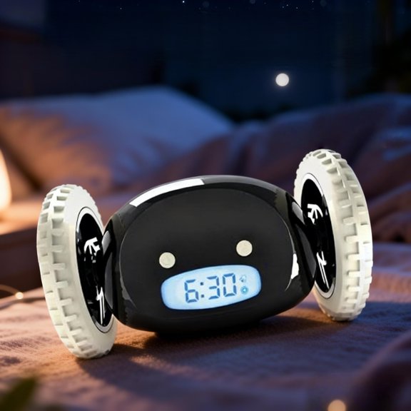 Extra Loud Vibrating Alarm Clock with Escape Function, Easy Setup Wake Up Device for Heavy Sleepers & Working Adults, Practical Unique Bedroom Clock
