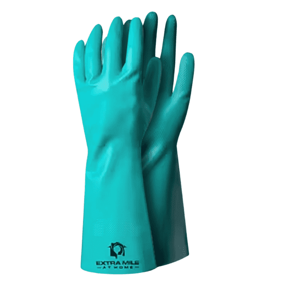 Extra Mile HomeGuard Gloves - Reusable Cleaning Gloves for Kitchen, Bathroom, Dishwashing, Household Tasks - Durable, Non-Slip Grip, Comfortable Fit, Latex-Free (1 Pair)