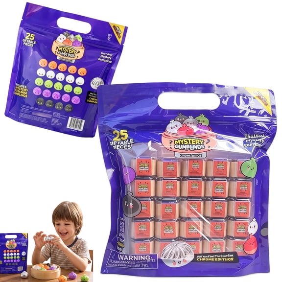 Extra Mini 25 Pack of Dumplings 25Count Extra Mini Dumplings Squishy Dumpling Squishy Mystery Dumpling Squishy for Halloween Goodie Bags Classroom Kid Collectible Party Supplies