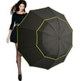 thumbnail image 1 of Double Canopy & Ventilated for Extra Stability, Water-Repellent, Ideal for Compact Storage Unisex Windproof Giant Umbrella, 1 of 8