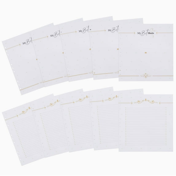 Extra Pages for Photos and Notes - Baby Memory Book Refill Paper Set, 10 Sheets - Classic