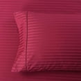 thumbnail image 1 of Extra Pair Of King Pillowcases 600 Thread Count Damask Stripes %100 Cotton - Burgundy, 1 of 3