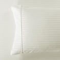 thumbnail image 1 of Extra Pair Of King Pillowcases 600 Thread Count Damask Stripes %100 Cotton - Ivory, 1 of 3