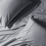 Extra Pair Of King Pillowcases 650 Thread Count Solid Wrinkle Free Cotton - Gray