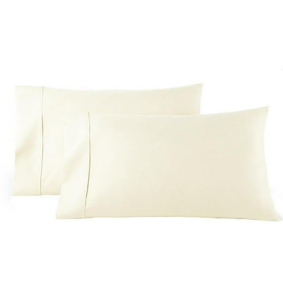Extra Pair Of Standard Pillowcases 300 Thread Count Solid %100 Cotton - Ivory