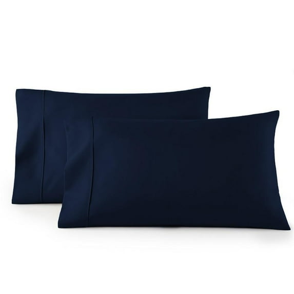 Extra Pair Of Standard Pillowcases 300 Thread Count Solid %100 Cotton - Navy