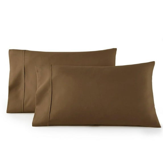 Extra Pair Of Standard Pillowcases 300 Thread Count Solid %100 Cotton - Taupe