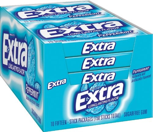 Extra Peppermint Gum, 15-Stick Slim Packs (Pack of 20) - Walmart.com