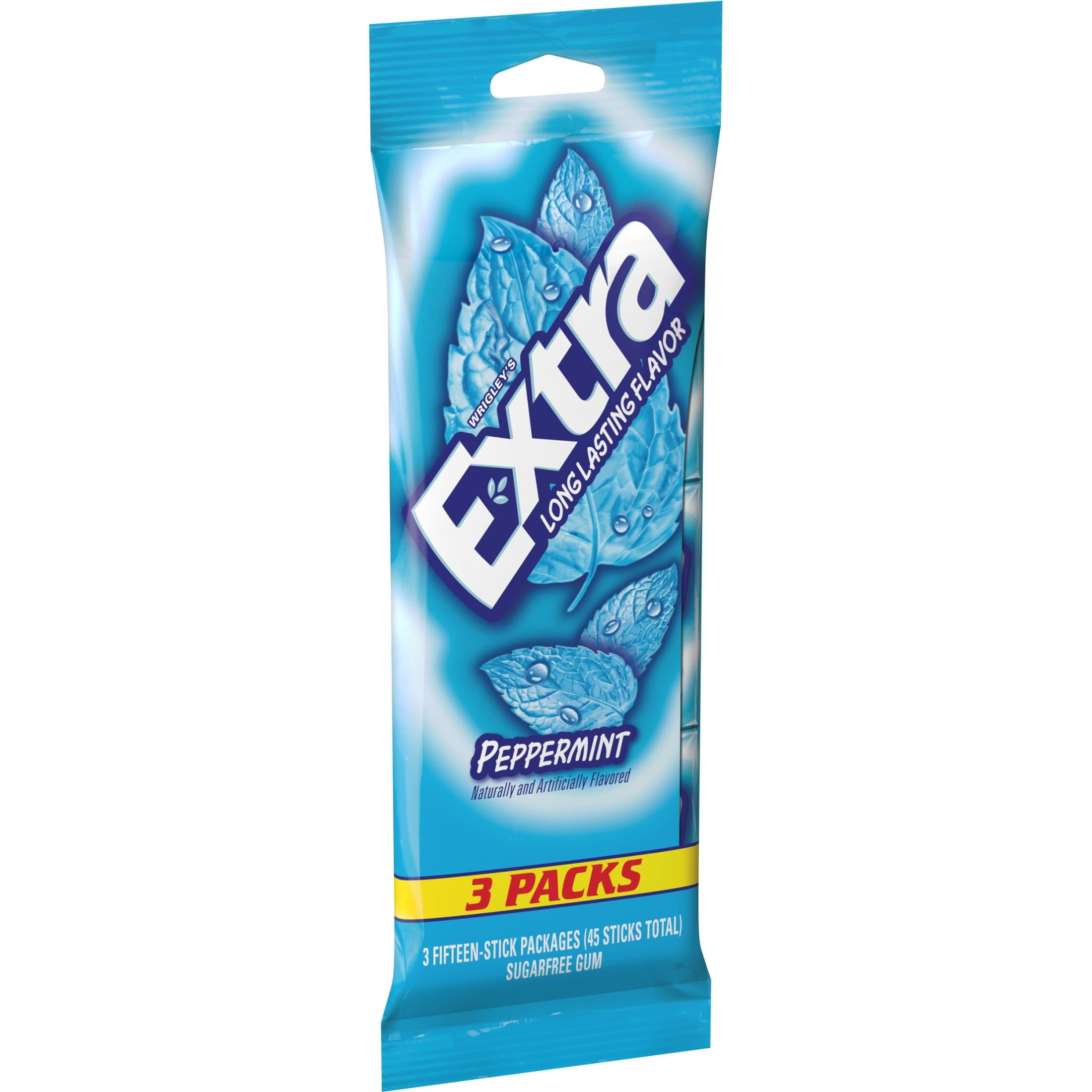 Extra Peppermint Sugar Free Chewing Gum - 15 Ct (3 Pack)